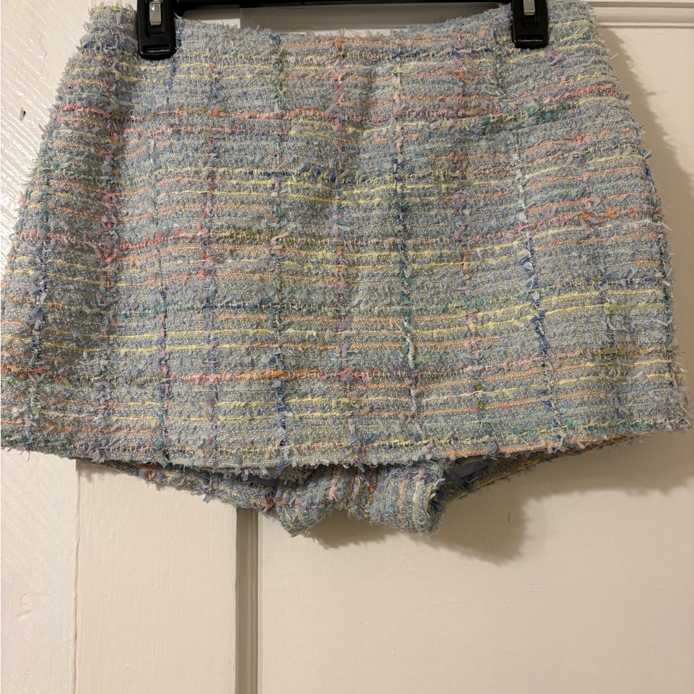 Women’s Pastel Blur Tweed Cropped Jacket and Skort Set - Picture 4 of 4